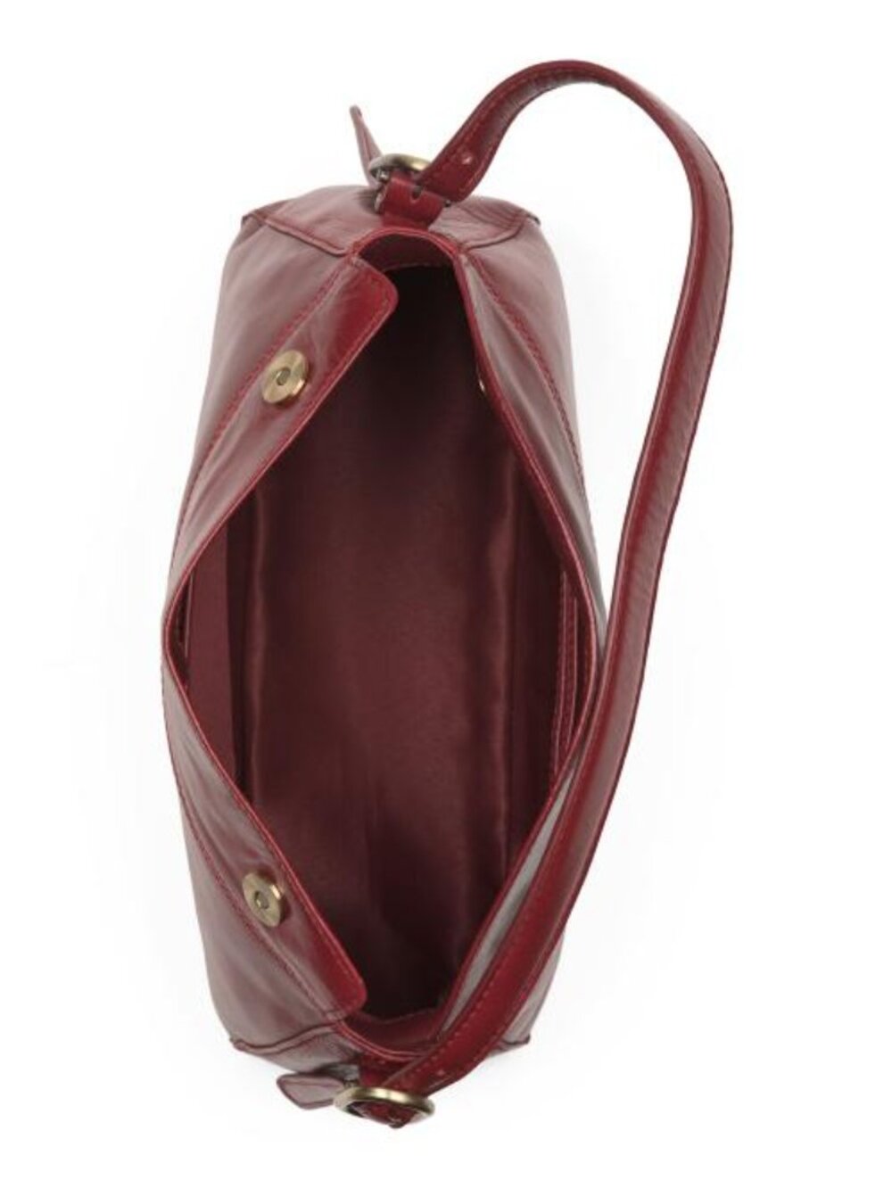 MADE IN INDIA Leather Flap Over Shoulder Bag - Picture 3 of 5